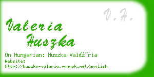 valeria huszka business card